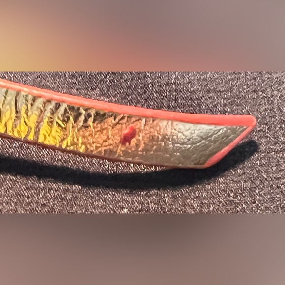 STELLA & Dot ORANGE CLUTCH Laser Cut ZIP - Picture 7 of 12